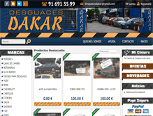 Tablet Screenshot of desguacesdakar.com